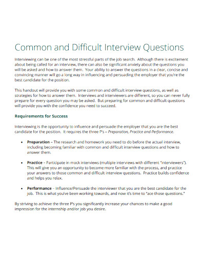difficult tell me about yourself interview questions