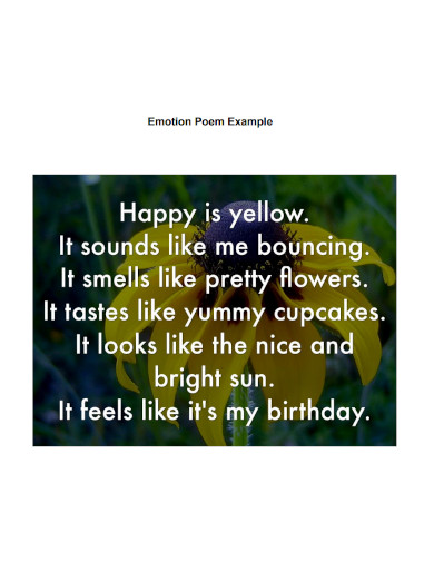 emotion poem example