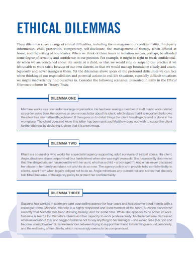 ethical dilemma case study examples business