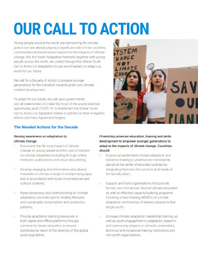 global youth call to action