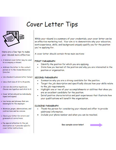 good cover letter tips 