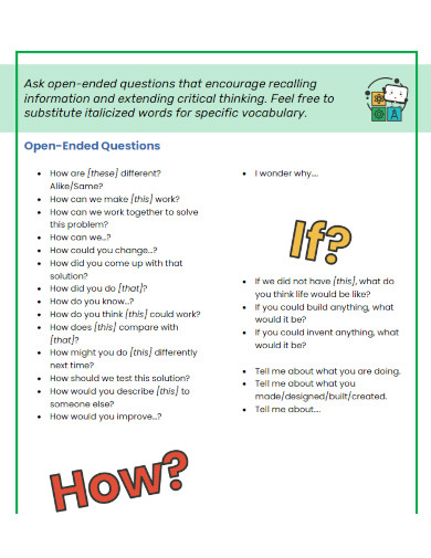 guide to asking open ended questions