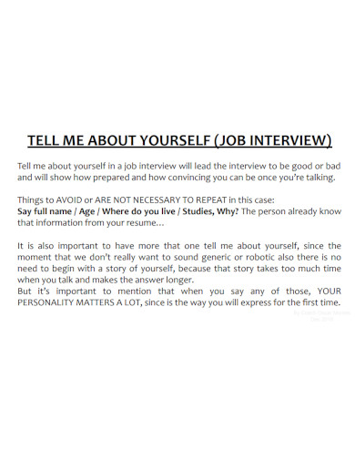 What to NOT Tell About Yourself During a Job Interview