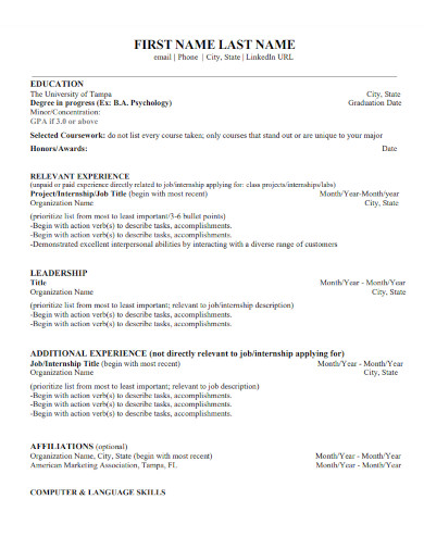 job resume and cover letter outline 