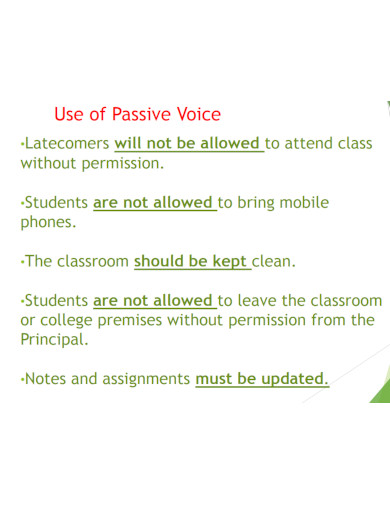 learning to use passive voice