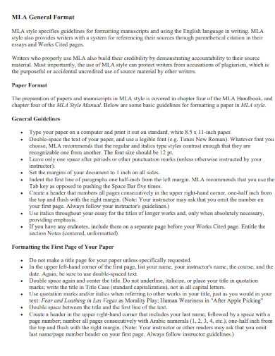MLA Format Essay - Examples, PDF | Examples