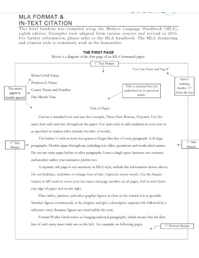 MLA in Text Citation - Examples, PDF | Examples