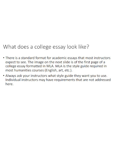 mla formatting college essays