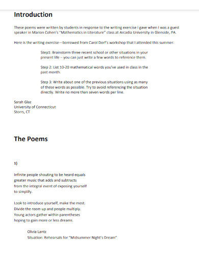 Poem - Examples, PDF | Examples