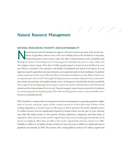 natural resource management 