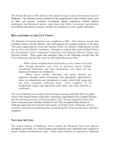 natural resources plan 