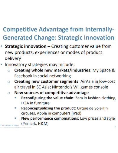 nature and sources of competitive advantage