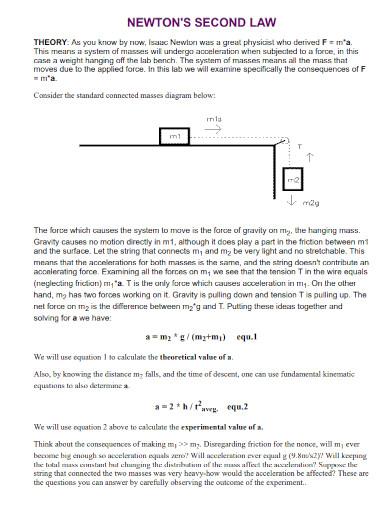 Newton s Second Law Examples PDF Examples