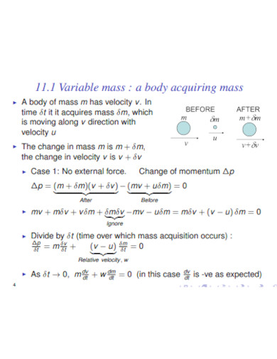 newtons second law and variable mass 
