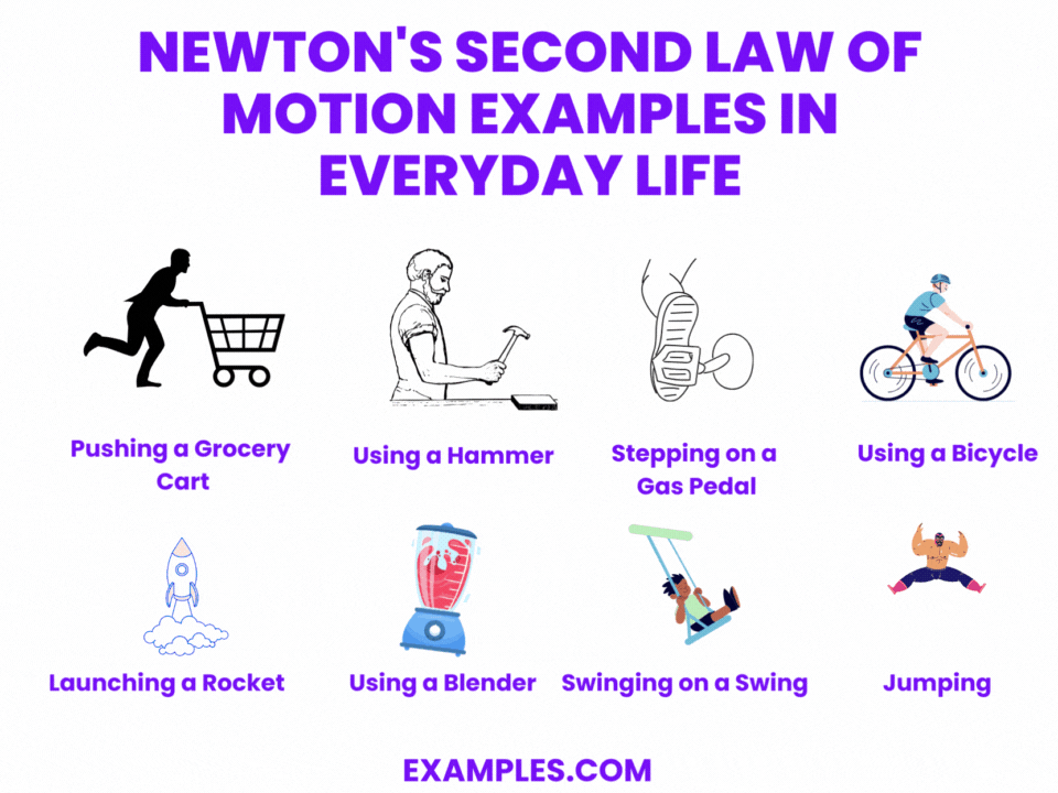 newtons second law of motion examples in everyday life
