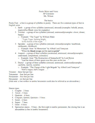 Poem - Examples, PDF | Examples