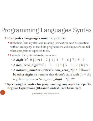 programming language syntax