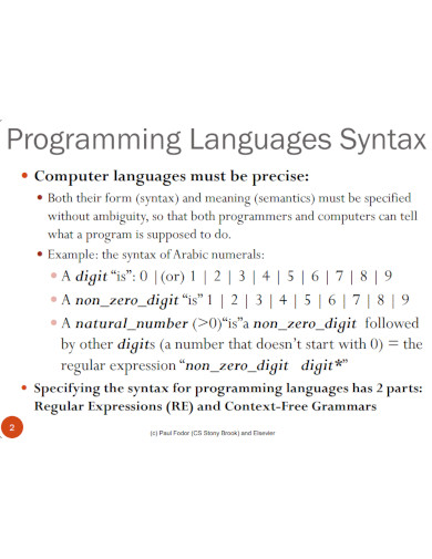 Syntax Examples - Examples, PDF | Examples