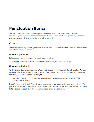 punctuation semicolons basics 
