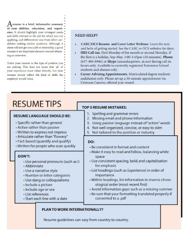 resume and good cover letter 