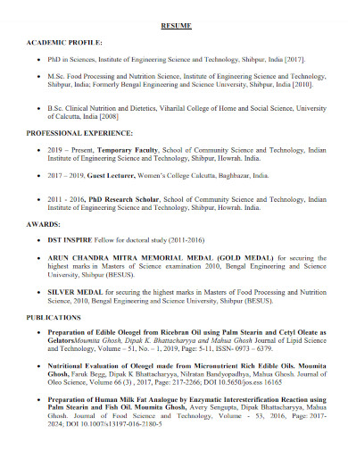 Resume Profile - Examples, PDF | Examples