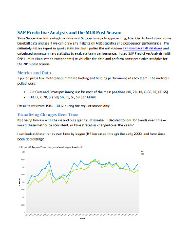 sap predictive analysis and the mlb post season