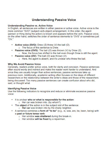 understanding passive voice
