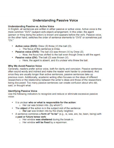 Understanding Passive Voice