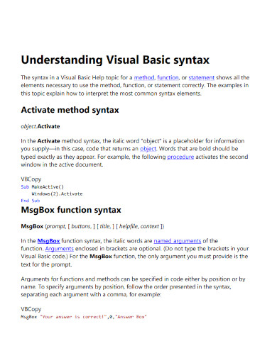 understanding visual basic syntax