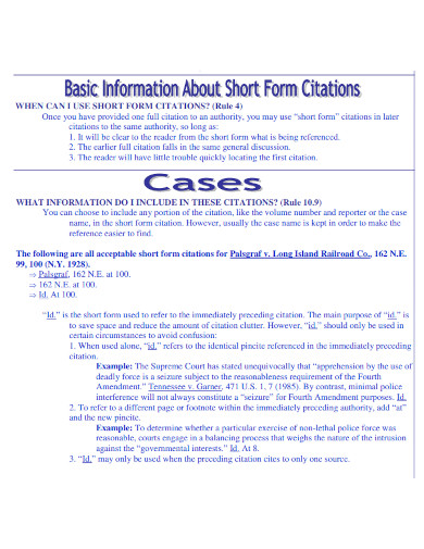 bluebook shortened citation