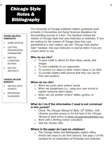chicago style notes bibliography 