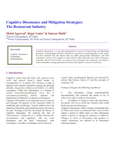 cognitive dissonance and mitigation strategies