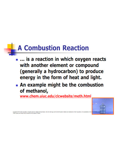 Combustion Reaction - Examples, PDF | Examples