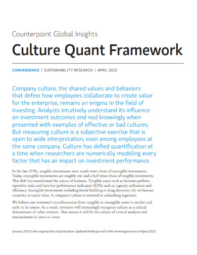 culture quant framework 