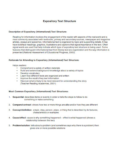 expository text structure