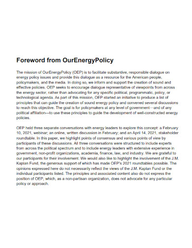 guiding principles for sound energy policy