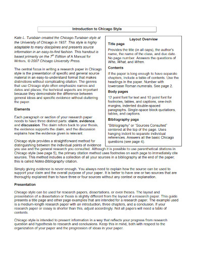 Turabian Format - Examples, PDF | Examples