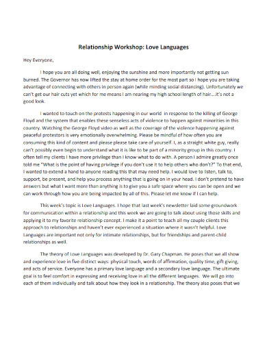 love languages relationship workshop