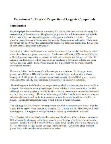 physical properties of organic compounds