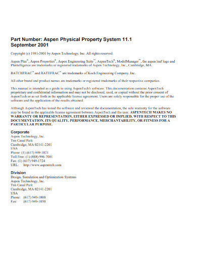 physical property methods and models 