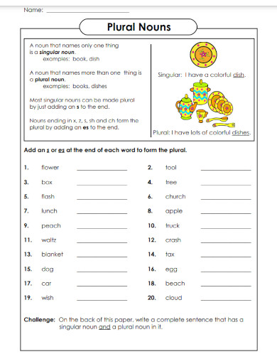 Plural Noun - Examples, PDF | Examples