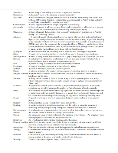 rhetorical devices speech list