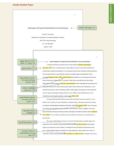 sample annotated student paper in apa style