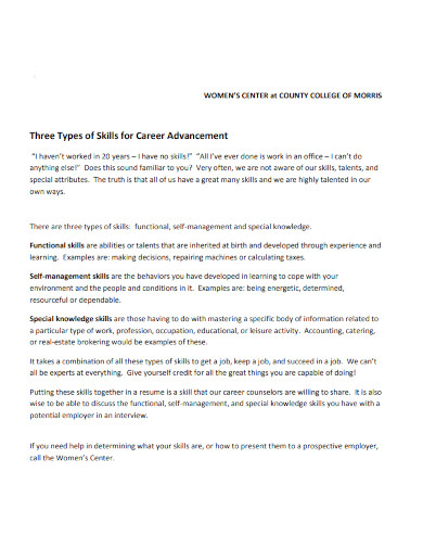 three types of skills for career advancement