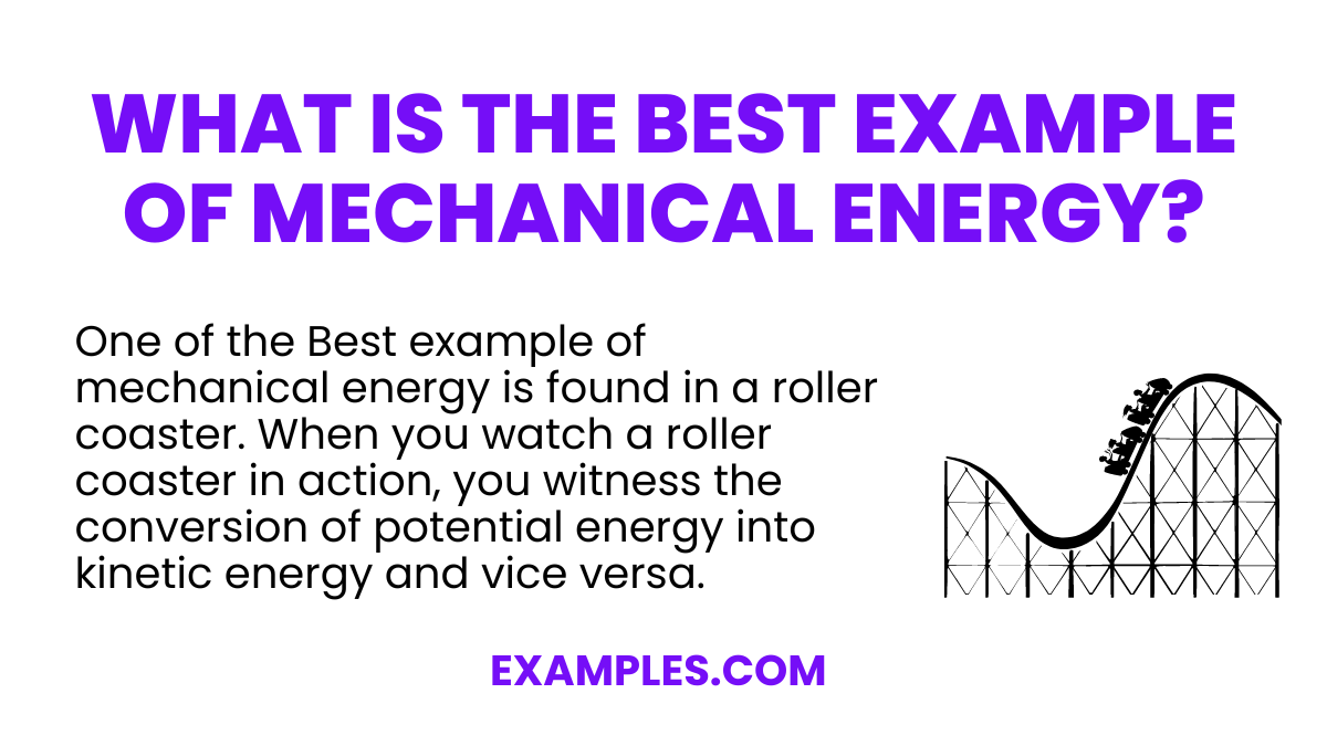 what is the best example of mechanical energy