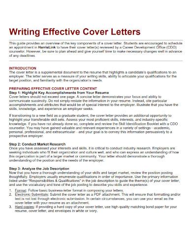 writing effective job cover letters 