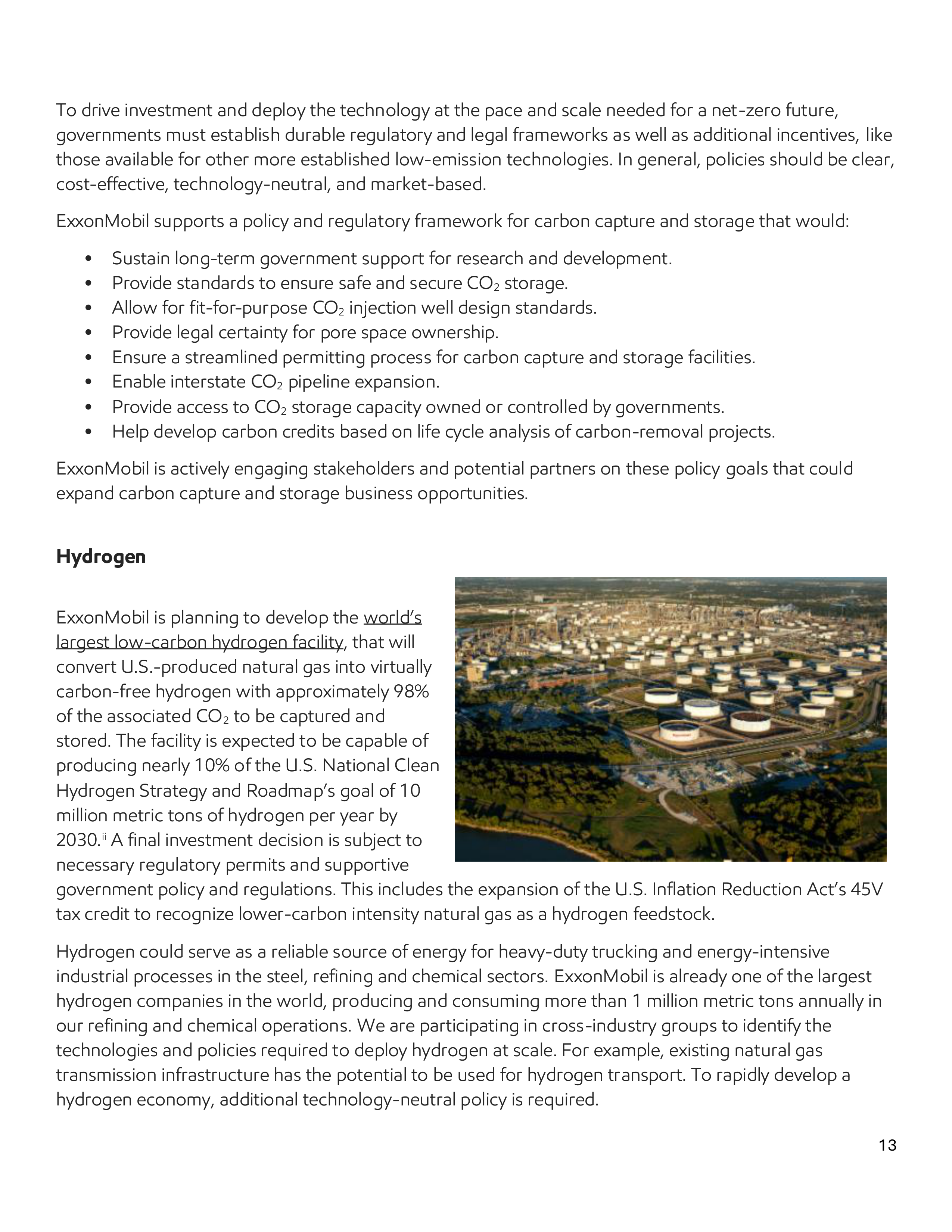 ExxonMobil Advocacy Report — page 13