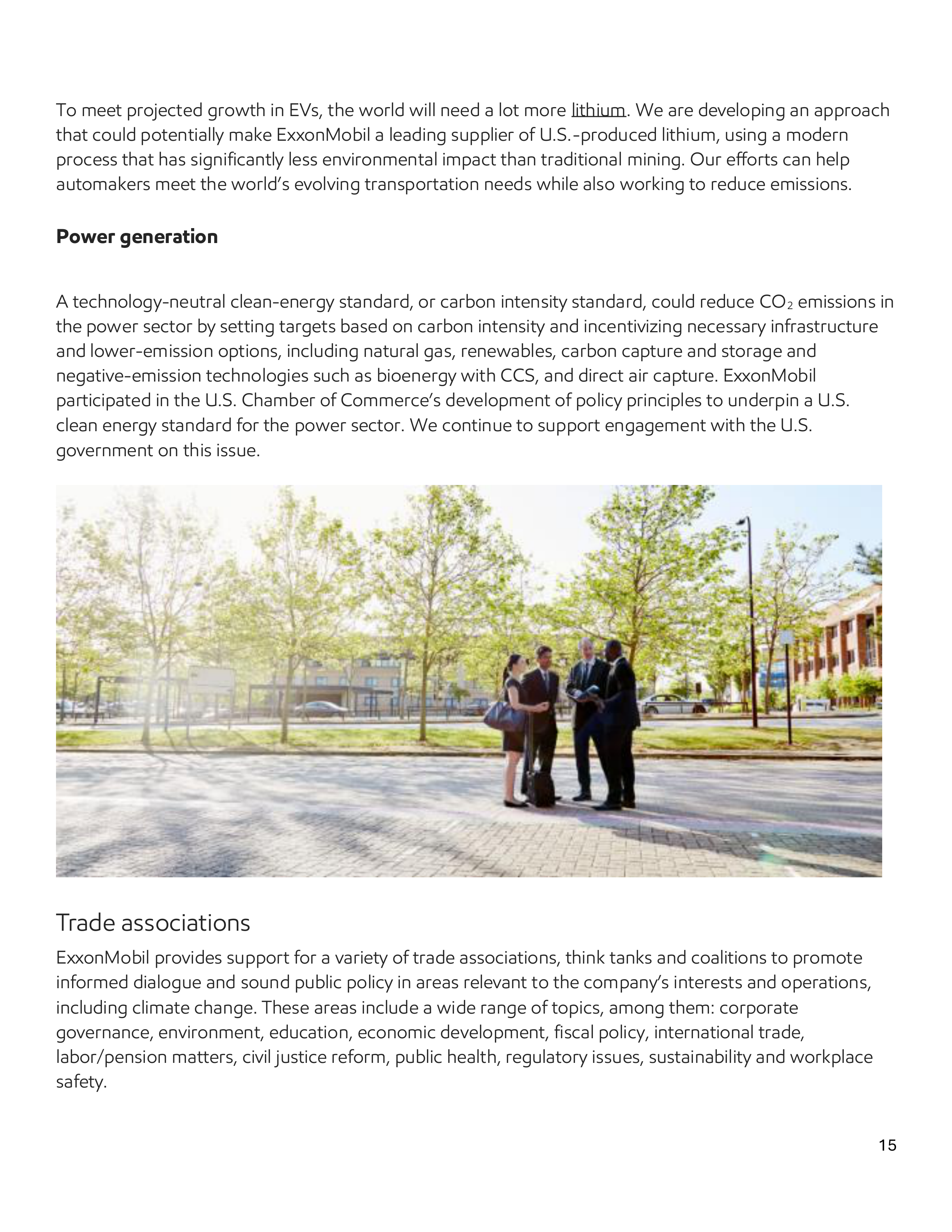 ExxonMobil Advocacy Report — page 15