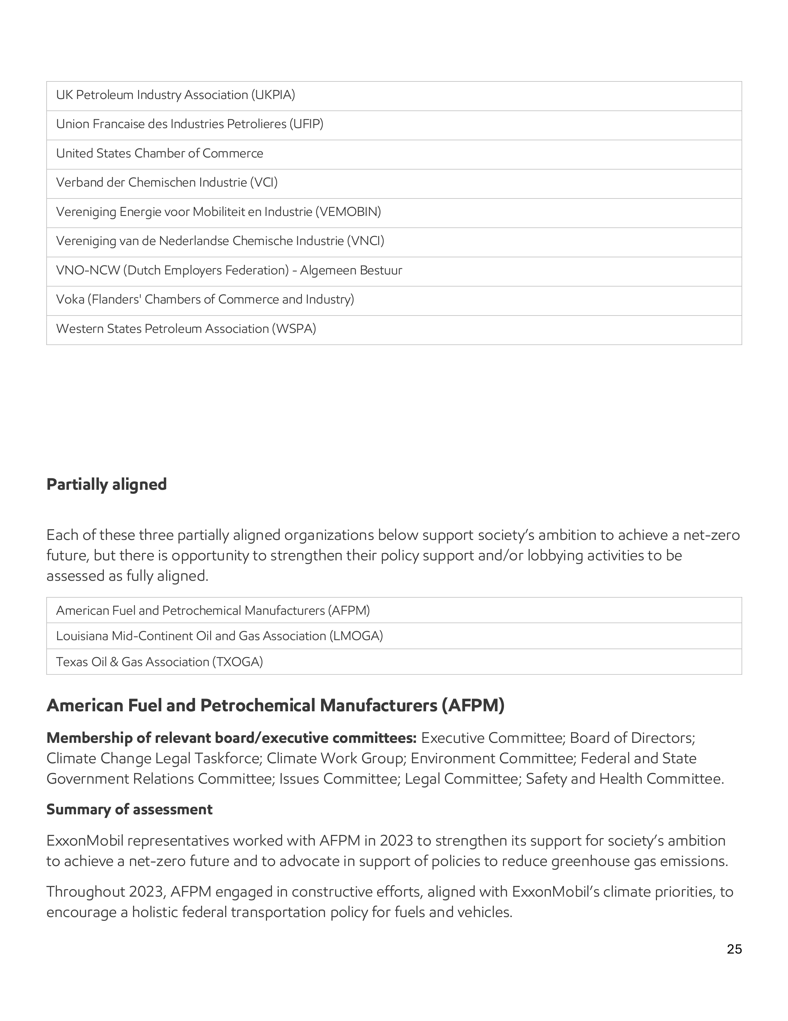ExxonMobil Advocacy Report — page 25
