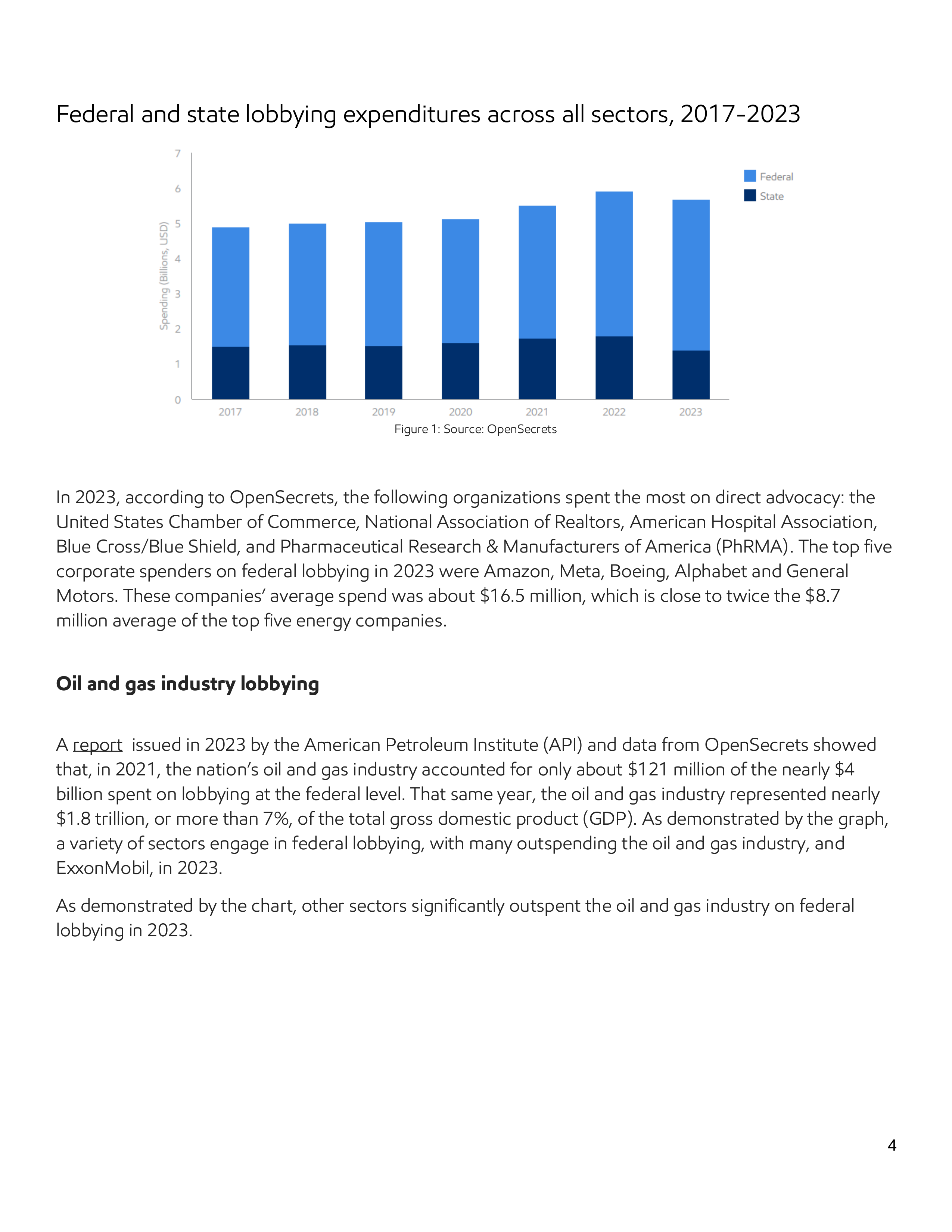 ExxonMobil Advocacy Report — page 4